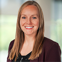 Headshot of Lindsay Madaras, senior manager for associate well-being at Bread Financial