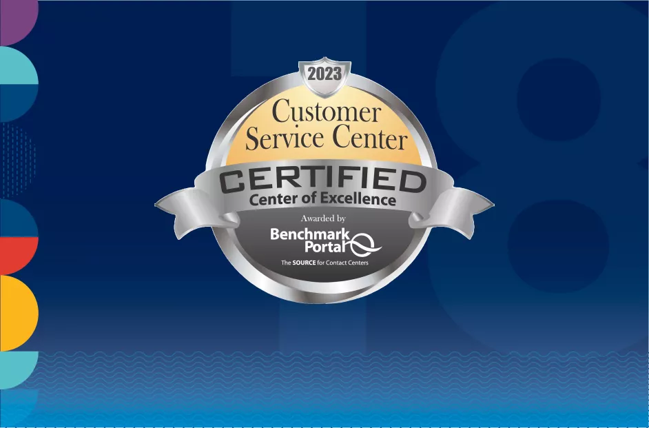 Benchmark Portal Certified Center of Excellence logo with blue background.