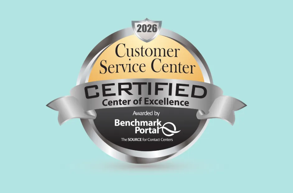 BenchmarkPortal Certified Center of Excellence logo against a seafoam background