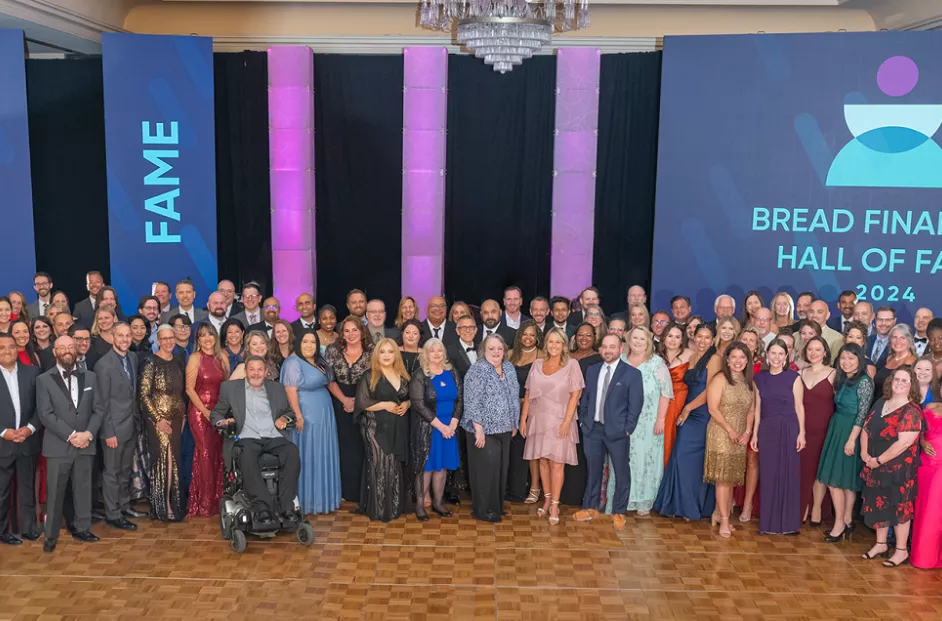 Group photo at the Bread Financial Hall of Fame awards ceremony in May 2024.