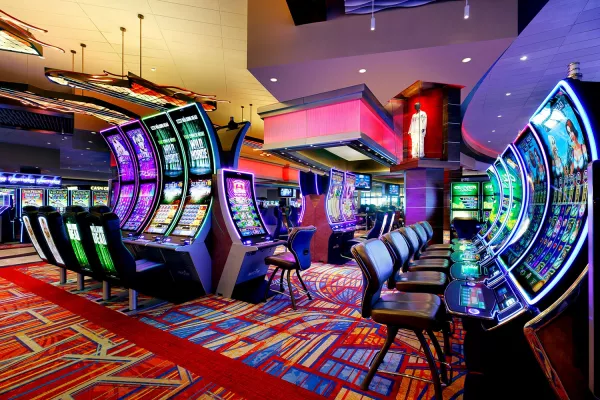 Picture of slot machines at a Hard Rock Casino