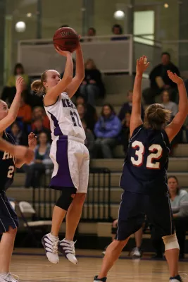 Lindsay Madaras, senior manager of associate well-being, played basketball at Kenyon College.